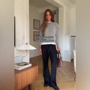 NWT Sophie Rue | Black Bias Cut Pants | Size Small